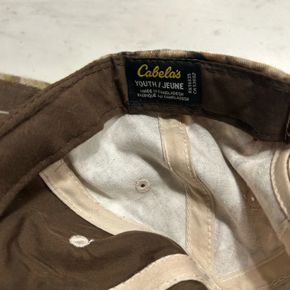 Cabelas Youth Camo Print Embroidered Hat OS